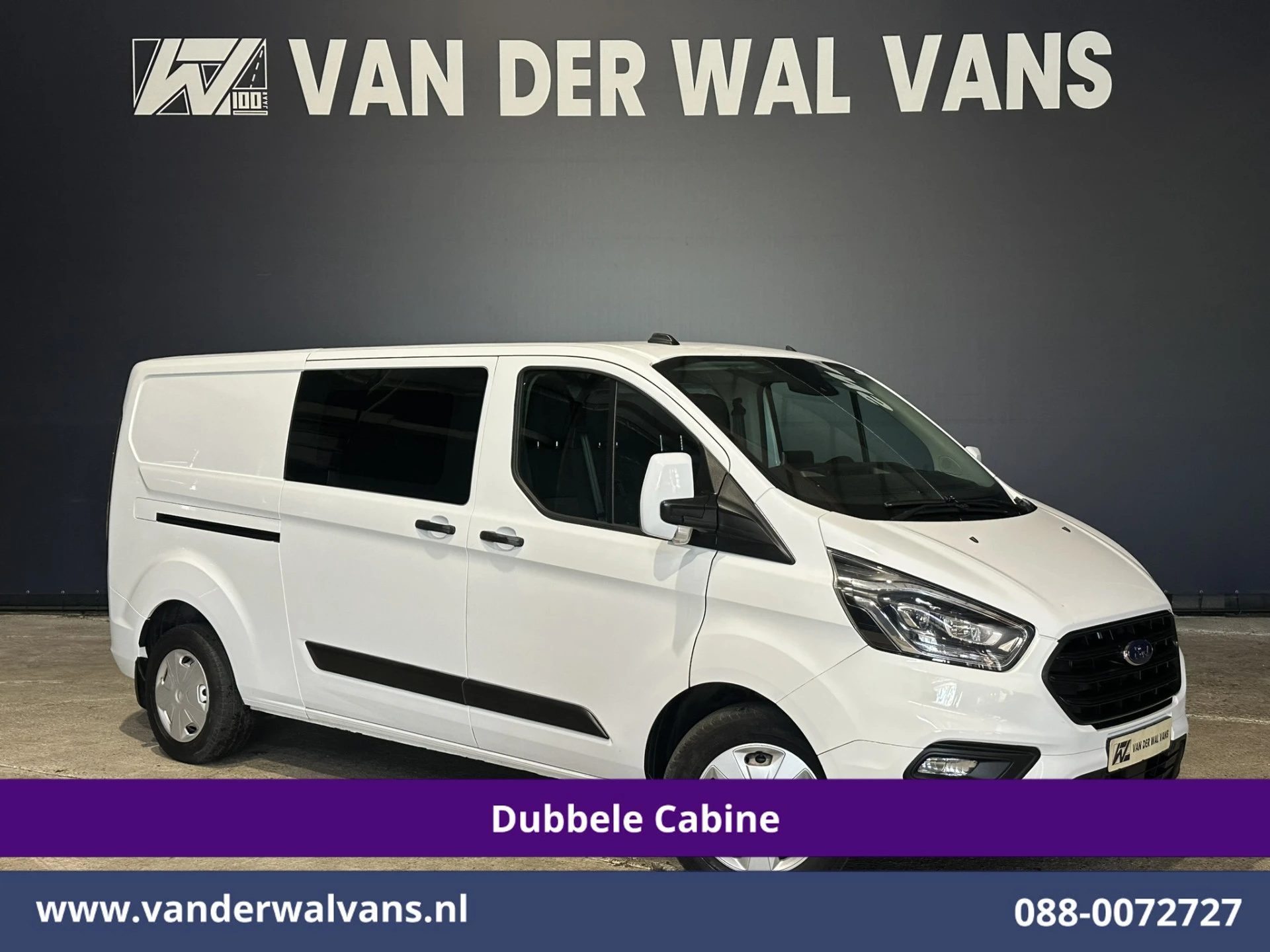 Ford Transit Custom 2020 - 2.0 TDCI 130pk Automaat L2H1 Dubbele Cabine Euro6 Airco | 6-Zits | Camera | Navigatie | Apple Carplay | LED afbeelding 1