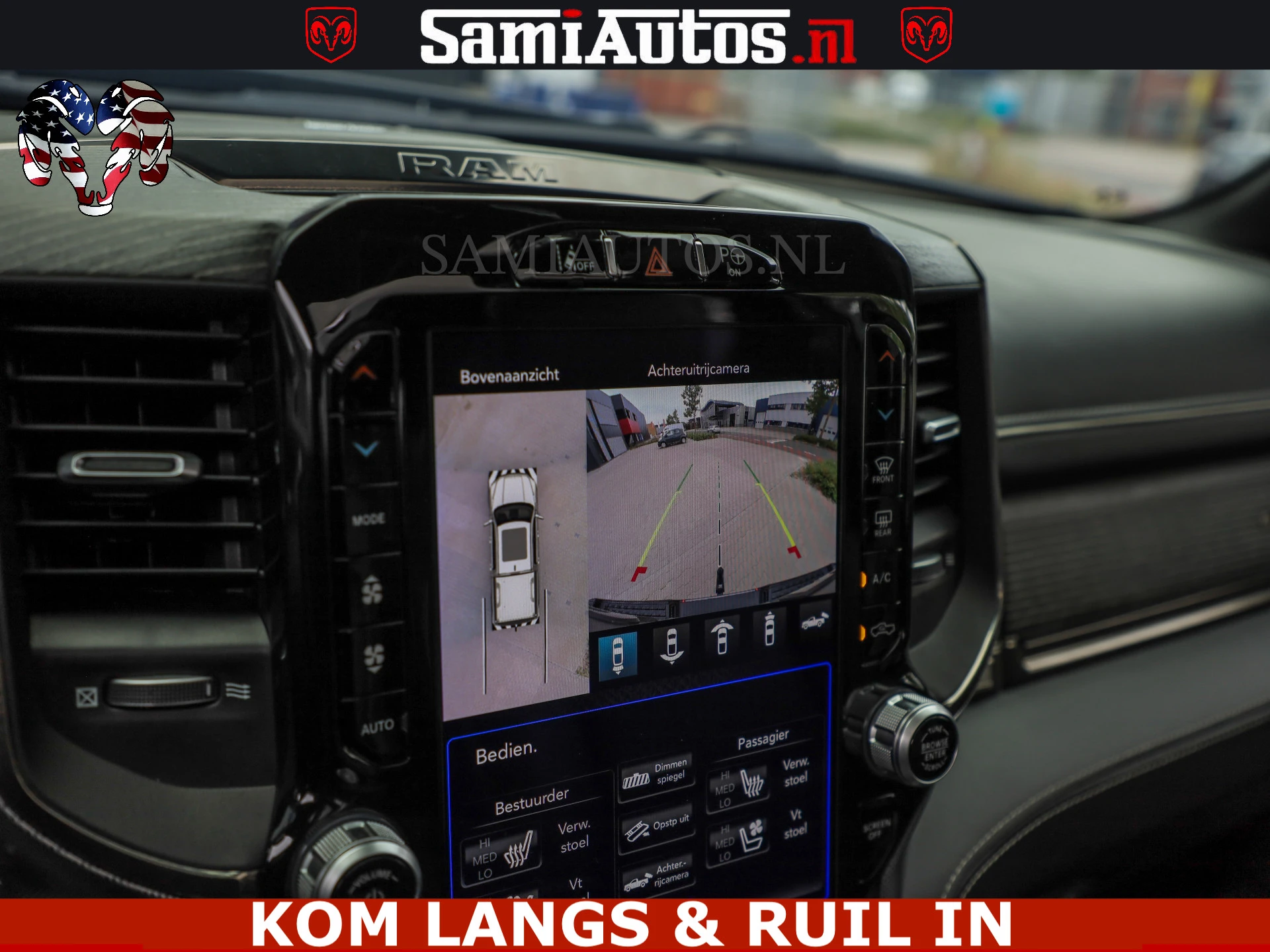 Dodge Ram Pick-Up 2021 - LIMITED | TRAINHORN | | HUD | UITLAATKLEP | LUCHTVERING | STRIPING | PANODAK | BOM VOL | BLAUW VOORRUIT | afbeelding 31