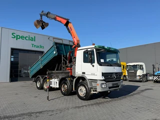 Mercedes-Benz Actros 2008 - 3236 8x4 / EPS / Blad geveerd / Palfinger Pk15002 A /Waf kipper te koop