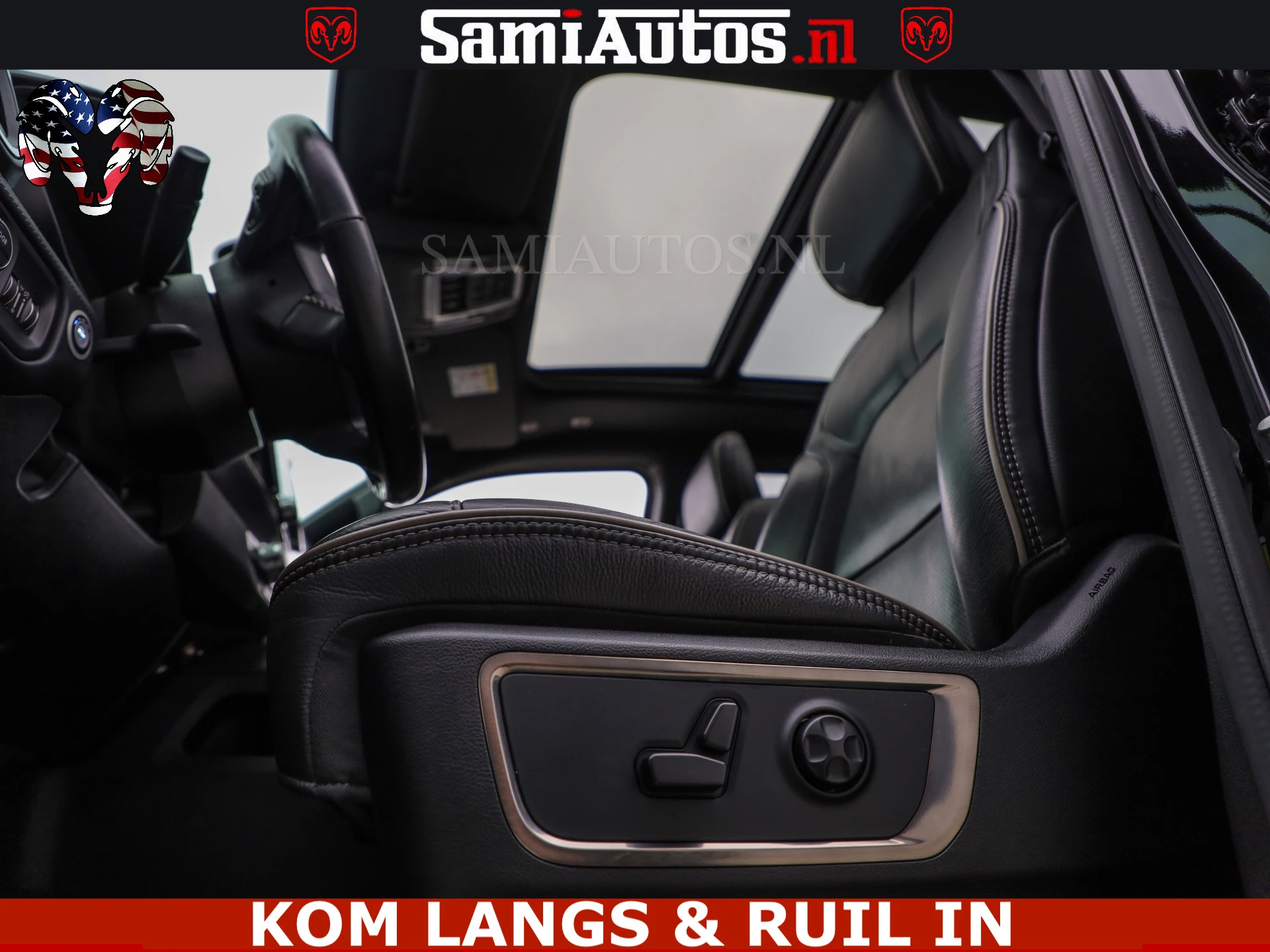 Dodge Ram Pick-Up 2021 - LIMITED | TRAINHORN | | HUD | UITLAATKLEP | LUCHTVERING | STRIPING | PANODAK | BOM VOL | BLAUW VOORRUIT | afbeelding 48