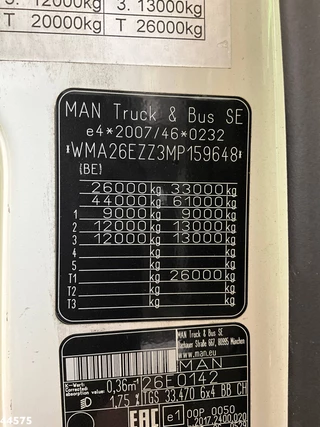 MAN TGS 2021 - 33.470 6x4 Euro 6 Full Steel AJK 20 Ton haakarmsysteem obrazek 21