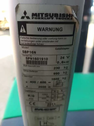 Mitsubishi SBP16N 2011 - N/A immagine 3