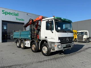 Mercedes-Benz Actros 2008 - 3236 8x4 / EPS / Blad geveerd / Palfinger Pk15002 A /Waf kipper afbeelding 2 miniatuur