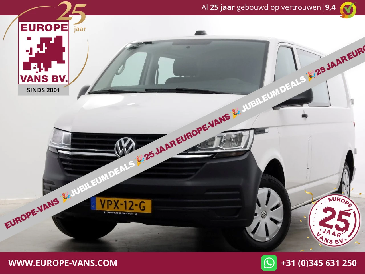 Volkswagen Transporter 2022 - T6.1 2.0 TDI Lang D.C. Airco/Navi/Stoelverwarming 06-2022 afbeelding 1