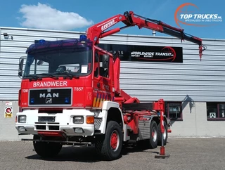 MAN 33.372 6x6 - 14TM Kraan, Crane, Kran - Haakarm, Hooklift, Abrolkipper - Big Axle - BB 1996 - N/A te koop