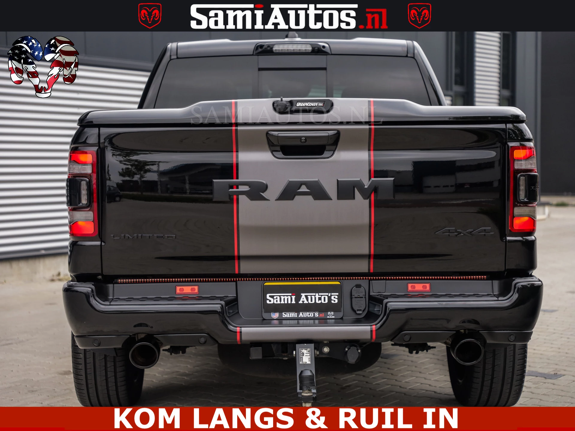 Dodge Ram Pick-Up 2021 - LIMITED | TRAINHORN | | HUD | UITLAATKLEP | LUCHTVERING | STRIPING | PANODAK | BOM VOL | BLAUW VOORRUIT | afbeelding 51