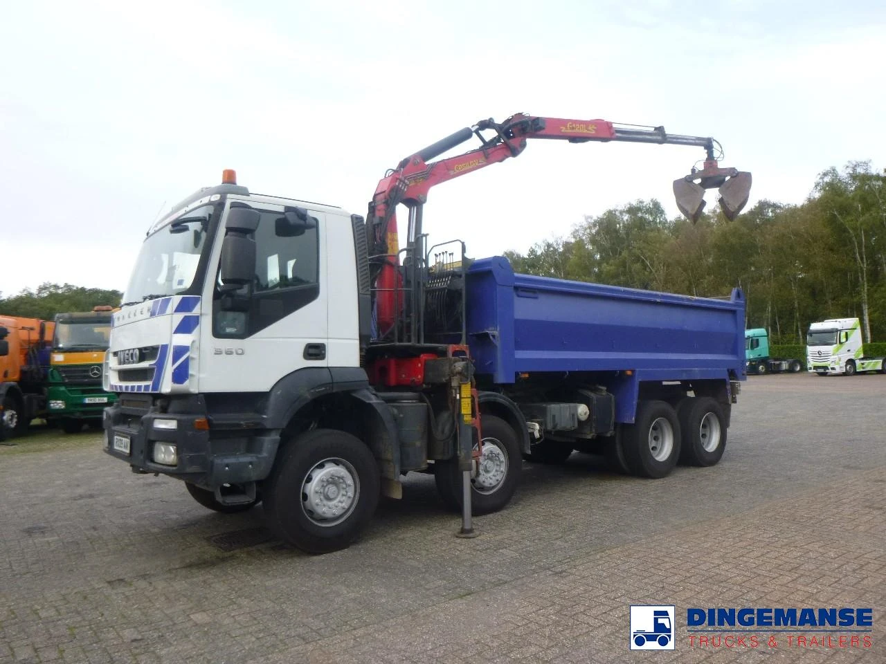 Iveco AD340T36 8x4 RHD tipper + Palfinger E120 plus + grapple 2009 изображение 1