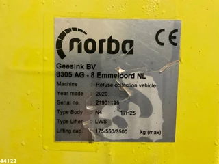 DAF FA CF 340 Euro 6 Norba 17 m³ + Palfinger 3.8 Tonmeter laadkraan + Winch 2020 - N/A afbeelding 26