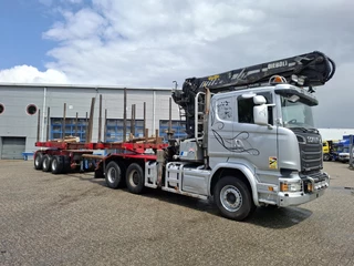 Scania R 2016 - R580 V8 / LOGGING TRUCK / 6X4 / RETARDER / 2XBIG AXLE / PALFINGER EPSILON S270L83 / 20METER / 431534 KM / DIEBOLT 3AXLE TRAILER / AUTOMATIC / EURO-6 / 2016 imagem 5