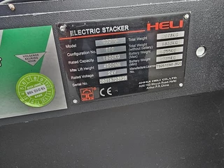 HELI CDD 16 | ELECTRIC | 1600 KG.| HEIGHT 4.50 MTR |4 PIECES. 2020 - N/A изображение 19