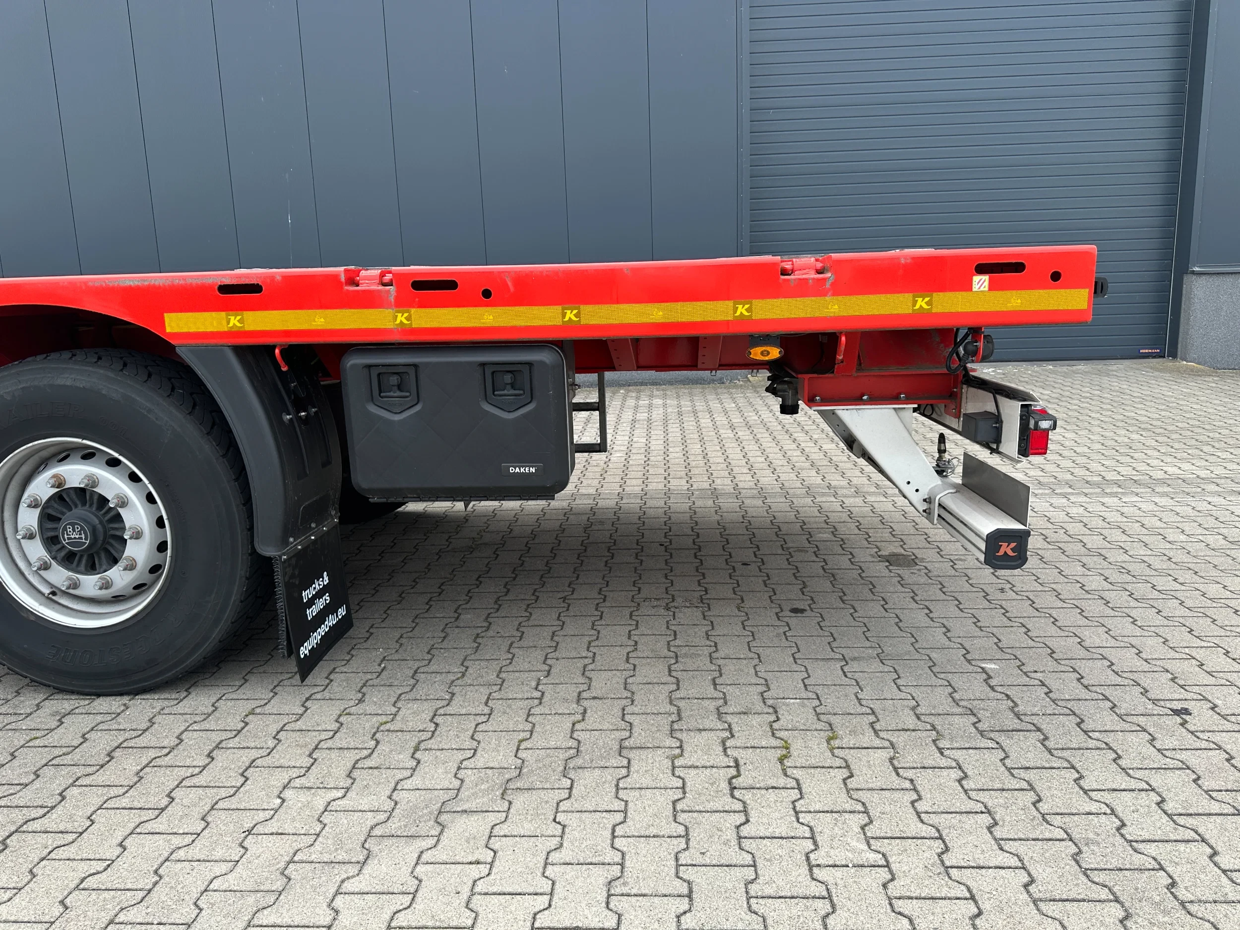 KAESSBOHRER 2026 - new and unused Heavy-Duty flatbed / 690cm extendable / steering axle / discbrakes / NL-trailer / APK: 04-2027 imagen 30