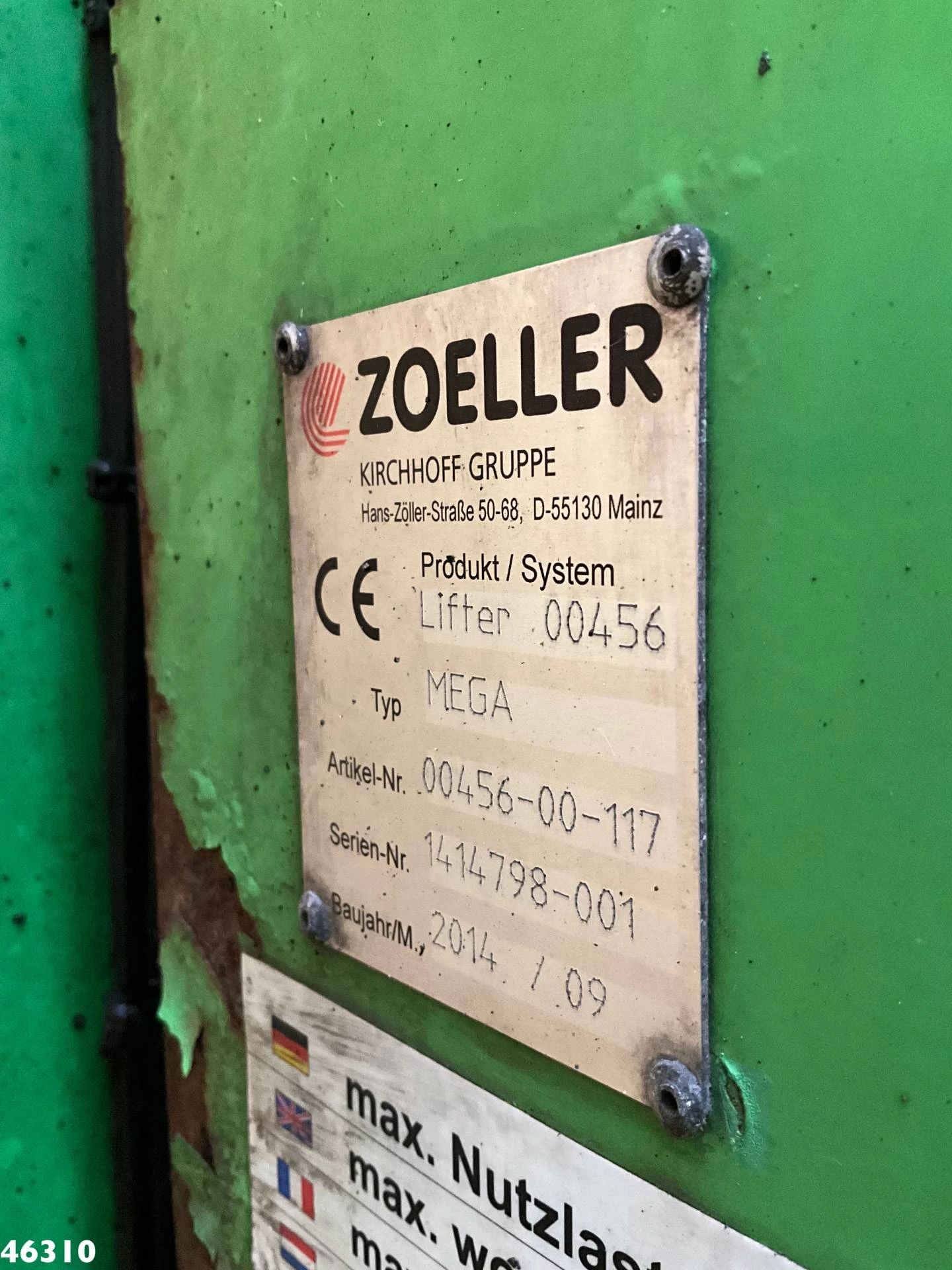 DAF FAG CF 290 Euro 6 Zoeller 20m³ 2014 image 23