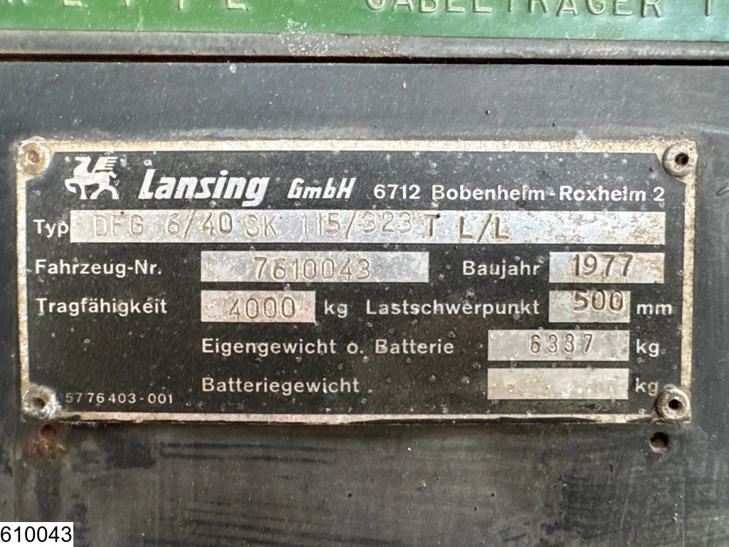 Lansing 1977 - DFG 6/40 SK 3275H, 4000KG afbeelding 8