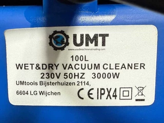 UMT N/A 2026 - Industriële stofzuiger nat/droog 100L - 3000W zdjecie 9