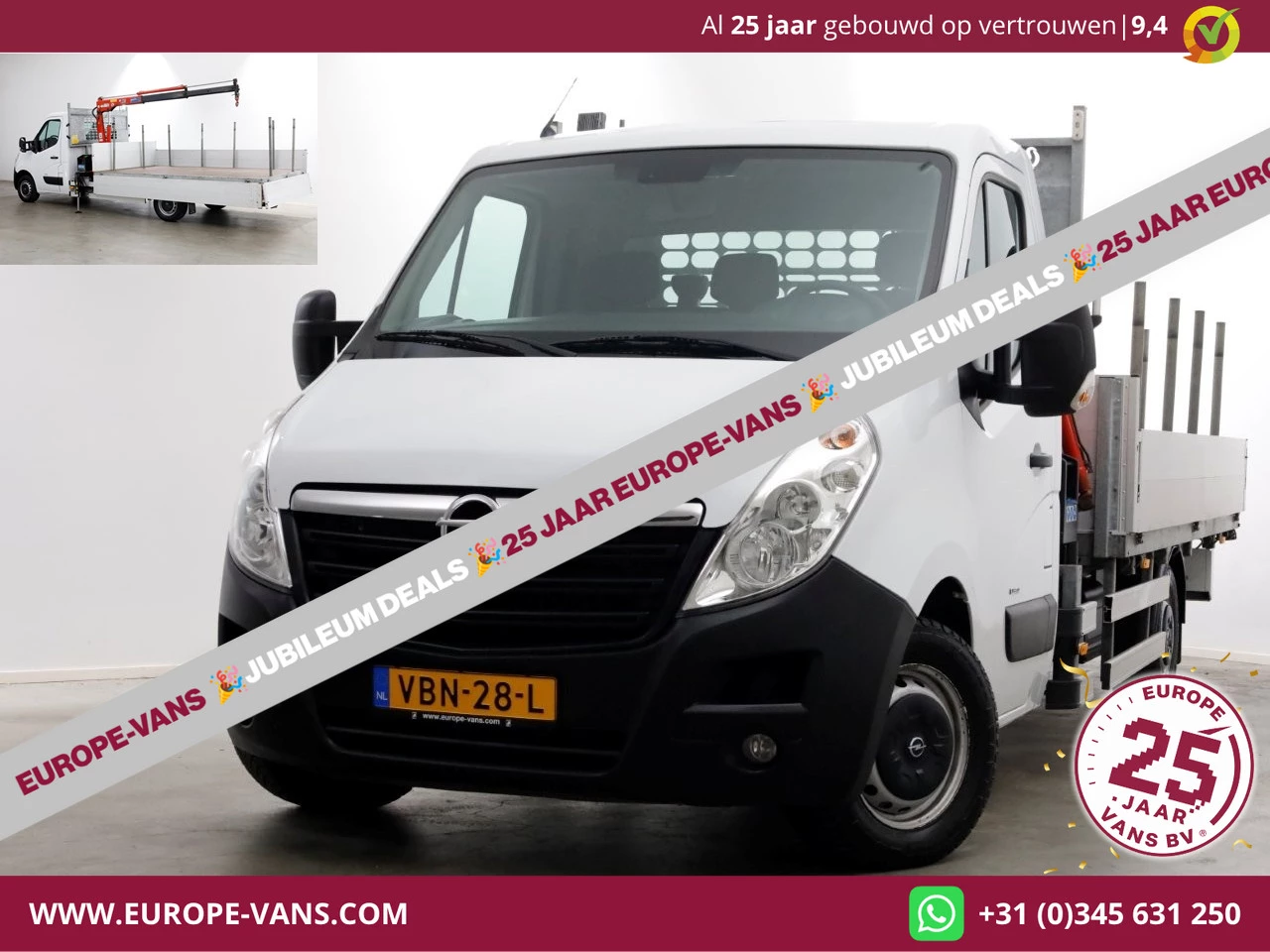 Opel Movano 2019 - 2.3 CDTI 145pk E6 Open Laadbak + Kraan 08-2019 zdjęcie 1