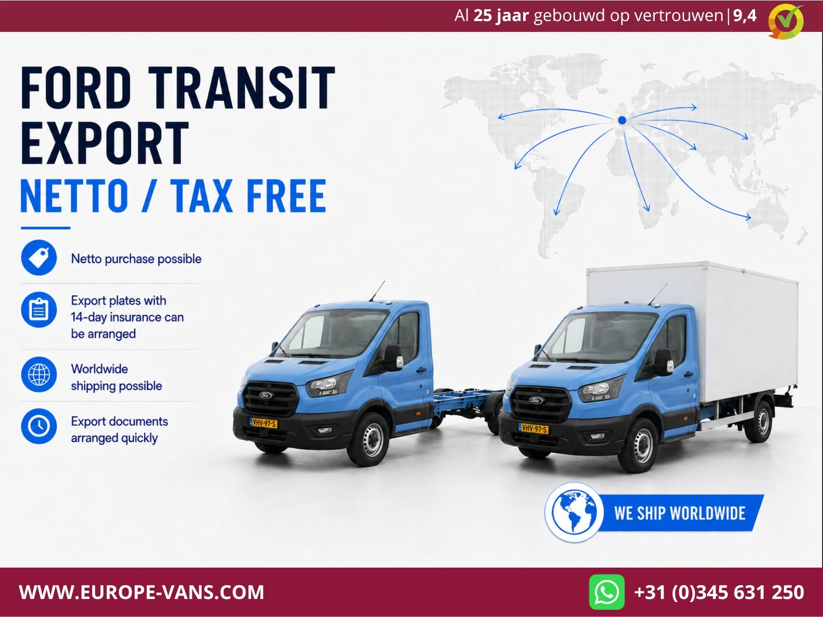 Ford Transit 2020 - 350 2.0 TDCI 130pk E6 Bakwagen met achterdeuren 2-Persoons 12-2020 afbeelding 7