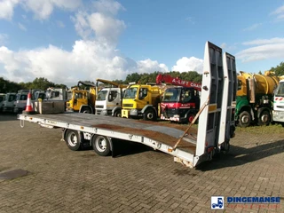 King 2-axle platform drawbar trailer 14t + ramps 2003 zdjęcie 3 miniatura