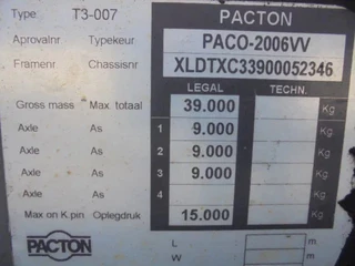 Pacton N/A 2005 - T3 007 45 FT  NL KENTEKEN 10X IN STOCK image 12