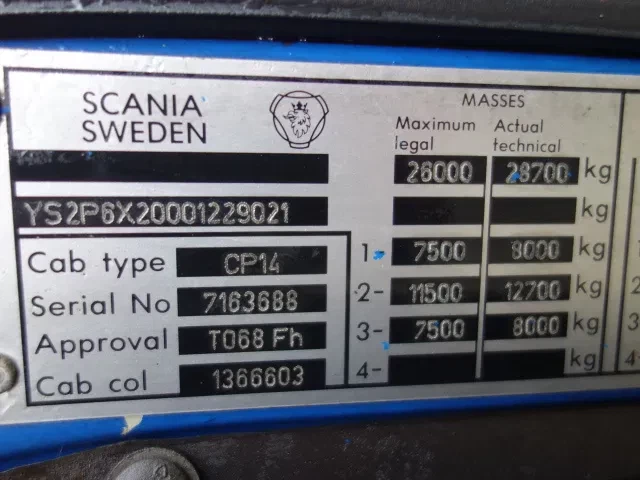 Scania P 1997 - P114-340 18000LITER VACUUM TOILET TRUCK,MANUAL POMP imagen 10