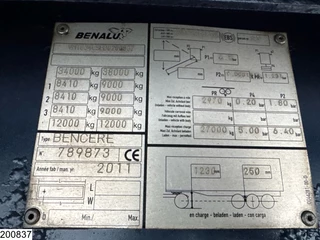 Benalu N/A 2011 - kipper 60m3, Lift axle obrazek 4