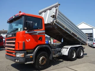 Scania R 1997 - R124-400 6X4 STEELKIPPER,RITARDER,MANUAL FEULPOMP te koop
