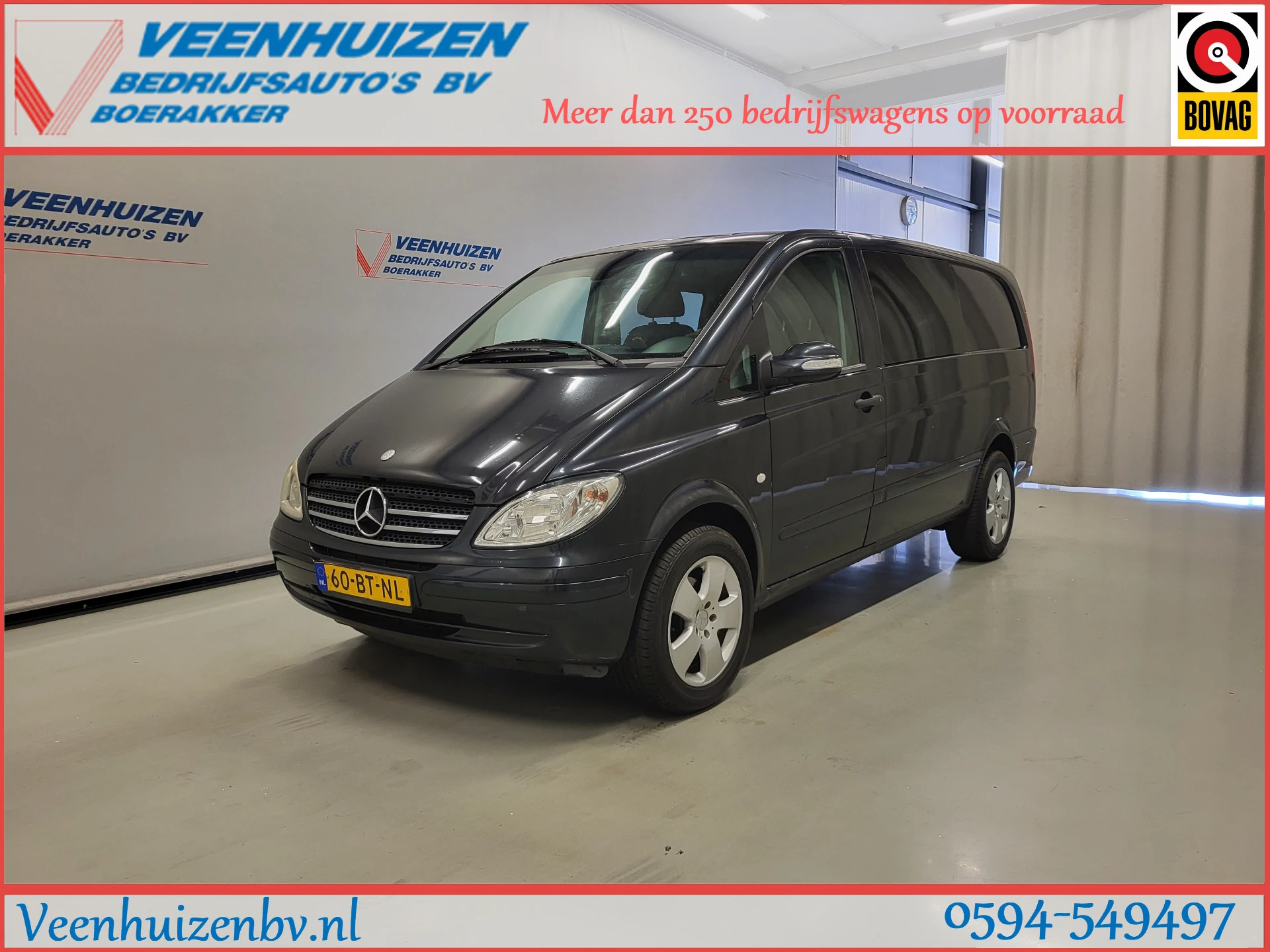 Mercedes-Benz Vito 2005 - 115CDI L2/H1 Dubbele Cabine Marge Automaat Apk tot 3-3-2027! afbeelding 1