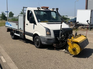 Volkswagen Crafter 2010 - 2.5TDI Openlaadbak Airco Cruisecontrol HIAB 013T + Veeg Machine / Borstel MARGE afbeelding 3 miniatuur
