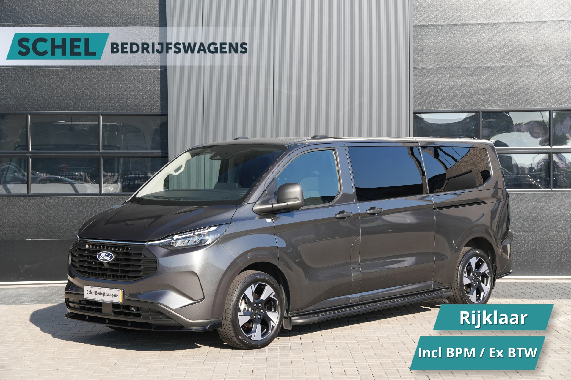 Ford Transit Custom 2025 - 320 2.5 PHEV L2H1 Trend 232pk - 2x Schuif - Trekhaak - Blindspot - ACC - Stoel/Stuurverwarming - Sidesteps - Rijklaar afbeelding 1