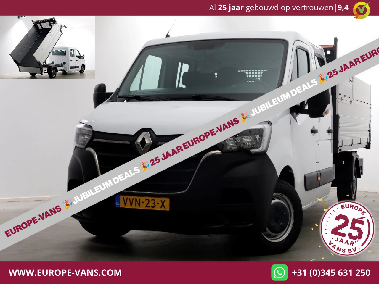 Renault Master 2023 - T35 2.3 dCi 145pk L3 D.C. Kipper met hoge boorden 05-2023 afbeelding 1