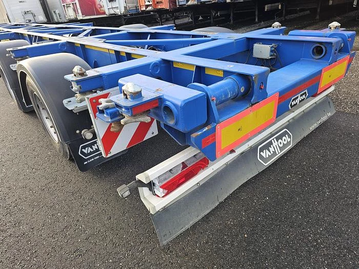 Van Hool A2C001 container CHASSIS -55 foot - 2 X 20 FOOT 45 ft 40 ft. -BPW DISC.-steering axle- 2 pieces -financiering mogelijk 2020 image 30