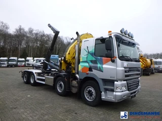DAF CF 85.410 8x2 Hyva container hook + crane 2011 zdjęcie 2 miniatura