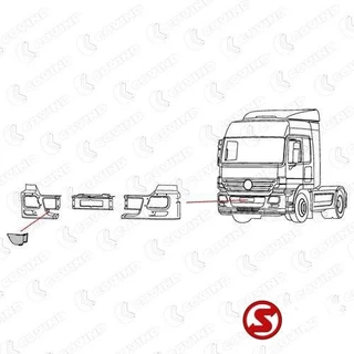 Mercedes-Benz Actros - Bumper plastic mp2 rechts obrazek 2