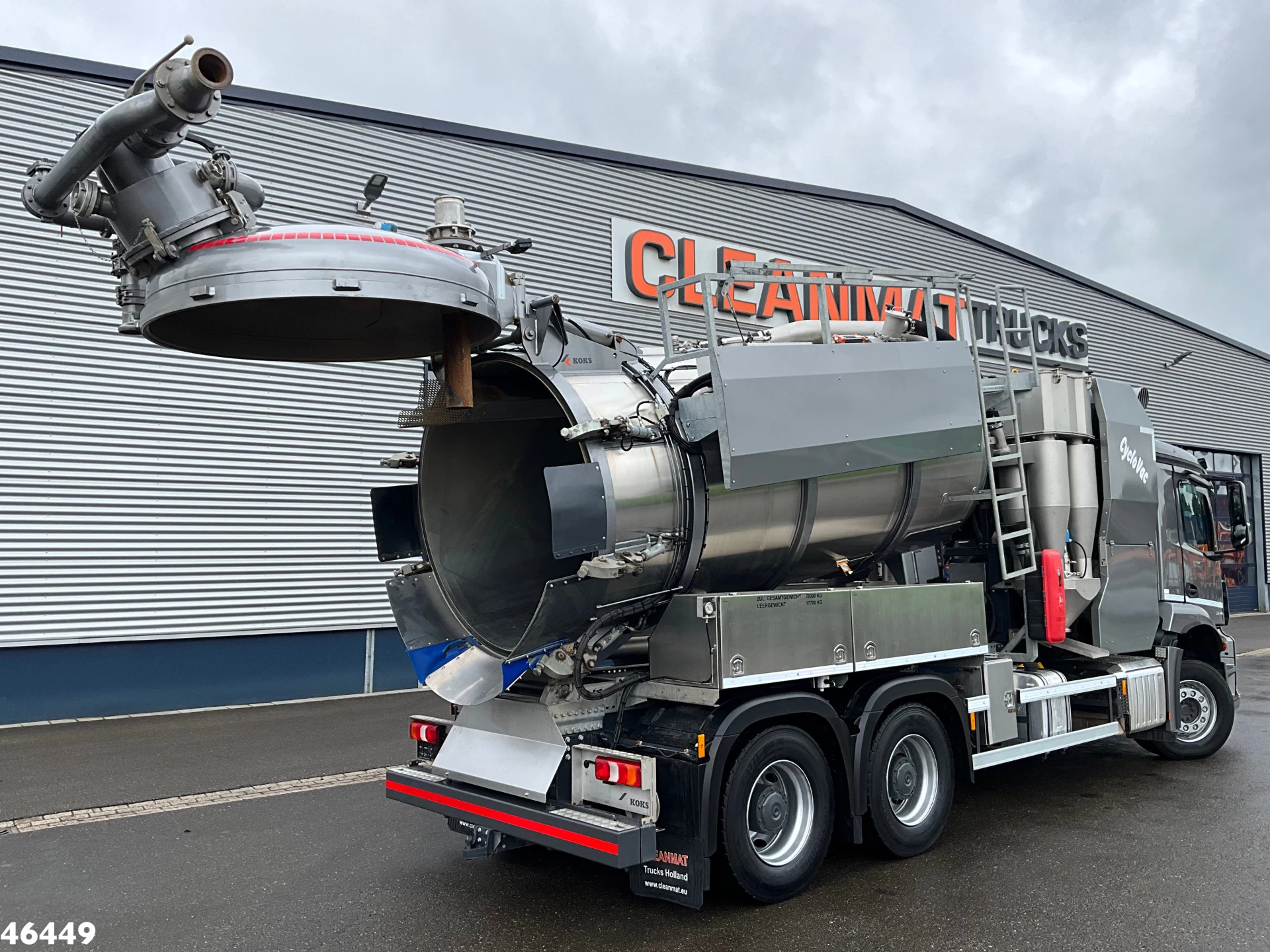 Mercedes-Benz Arocs 2643 6x4 Koks Cyclovac Vacuum Droge stoffen RVS opbouw Just 21.576 km! 2023 immagine 1
