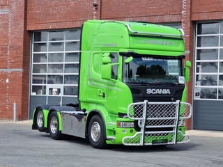 Scania R620-V8 2013 - Topline 6x2 - Retarder - Full air - Leather - 3.15 WB - Bull bar te koop
