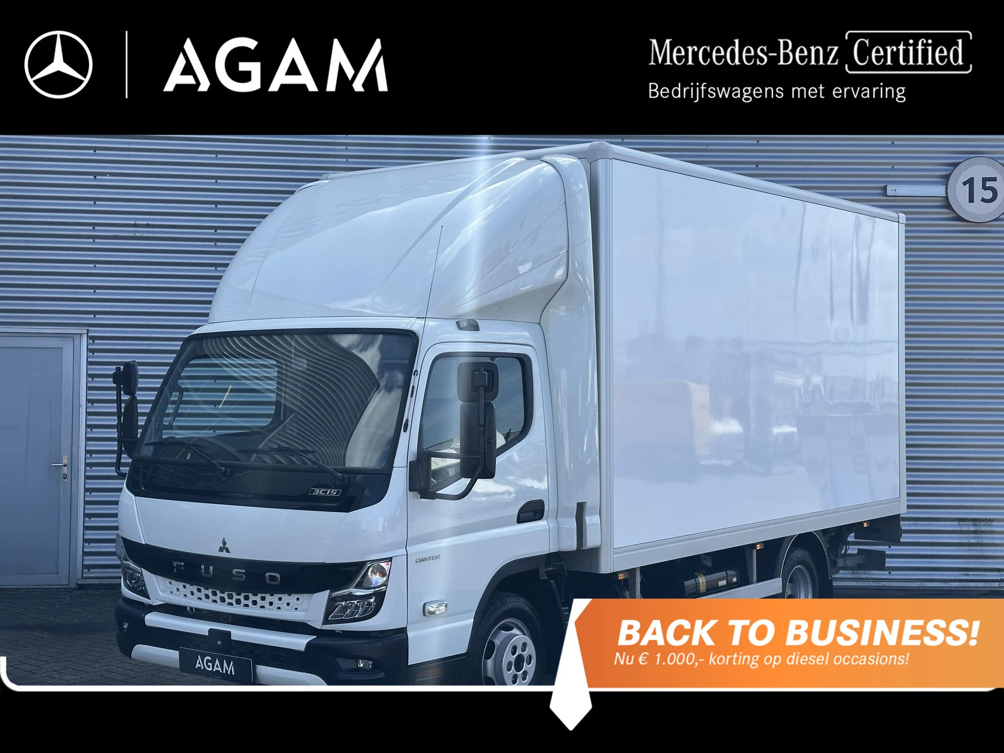 FUSO Canter 2024 - 3C15 Bakwagen-Laadklep afbeelding 1