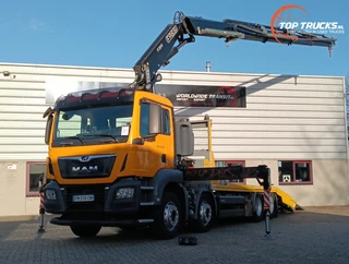 MAN TGS 35.420 8x2 - Fassi 29TM Kraan, Machine transporter, Oprijwagen, afsleepwagen 7.2T. lier TT 4882B
