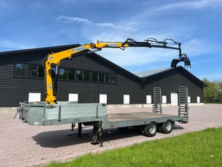 Veldhuizen N/A 2005 - Be oplegger 9 TON semi dieplader MET KRAAN image 1