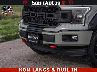 Dodge Ram Pick-Up 2018 - FORD F150 5.0 V8 4X4 | MAT OLIVE GREEN | BIJTELLING VRIJ | ZEER DIK | CAMERA | 3500KG | PANORAMA | LEDER | GO RHINO ROLLBAR | immagine 57