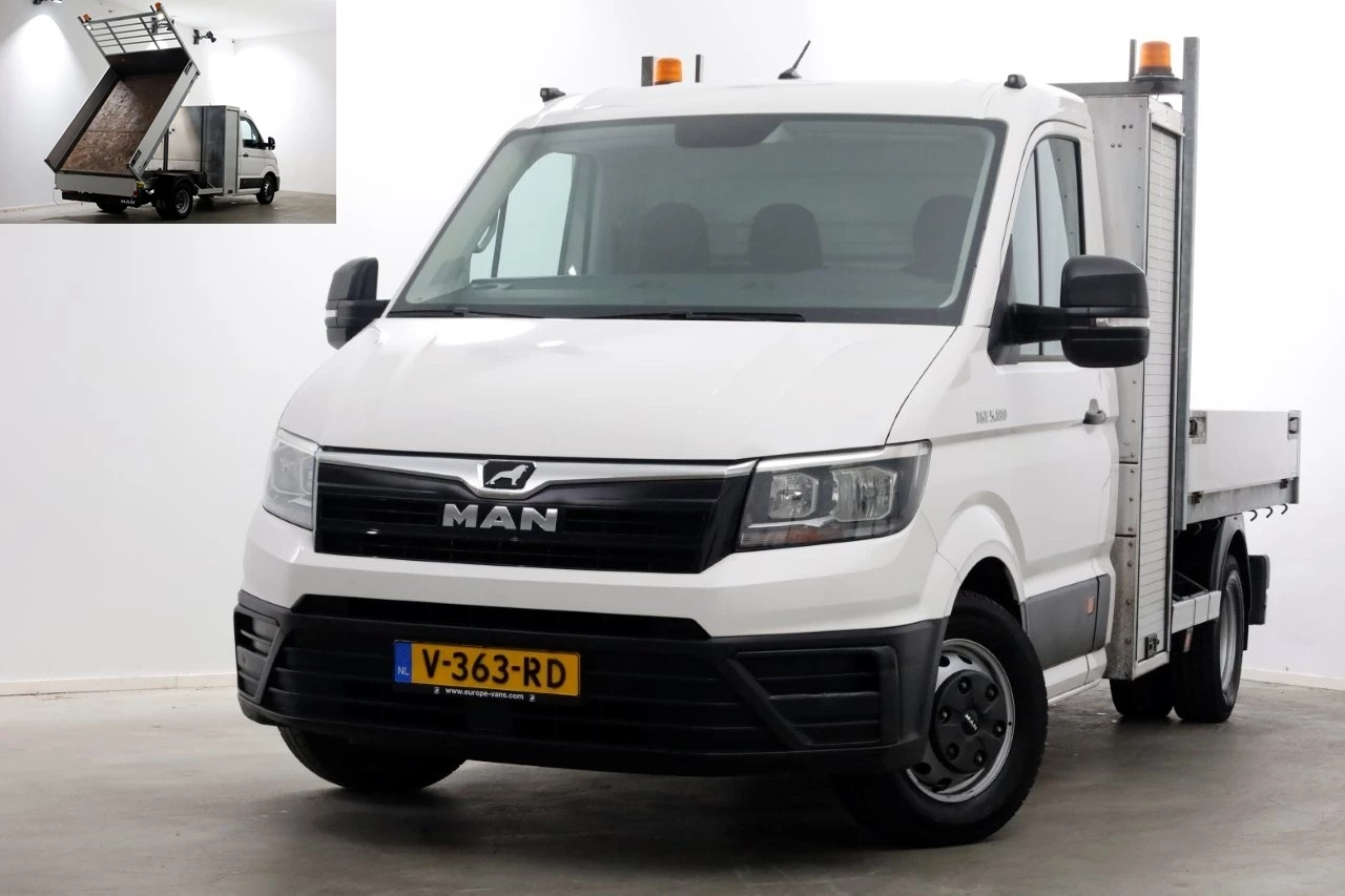 MAN TGE 2018 - 5.180 2.0 177pk E6 L2H1 Kipper Dubbel Lucht Trekhaak 3500kg 06-2018 image 1