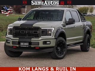 Dodge Ram Pick-Up 2018 - FORD F150 5.0 V8 4X4 | MAT OLIVE GREEN | BIJTELLING VRIJ | ZEER DIK | CAMERA | 3500KG | PANORAMA | LEDER | GO RHINO ROLLBAR | immagine 62