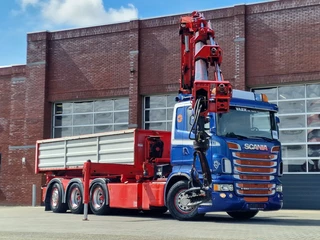 Scania R 2013 - R560 V8 8x4*4 - HIAB 244 K5 Crane / Kran / Grua with remote - Steering axle - Full air obrazek 10