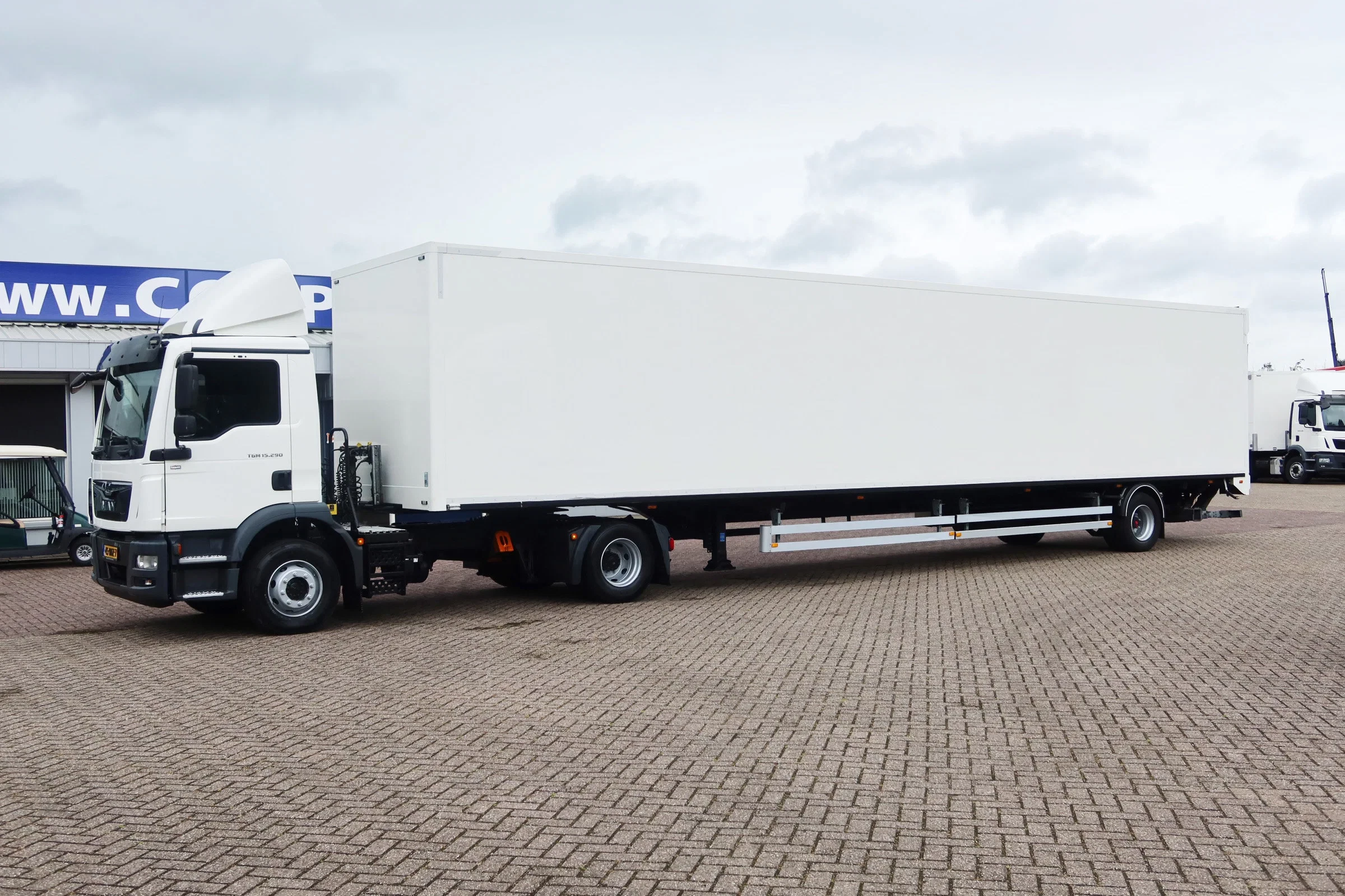 MAN TGM 2019 - 15.290 Trekker + Heiwo city trailer geisoleerd + klep DHollandia 2000kg afbeelding 11