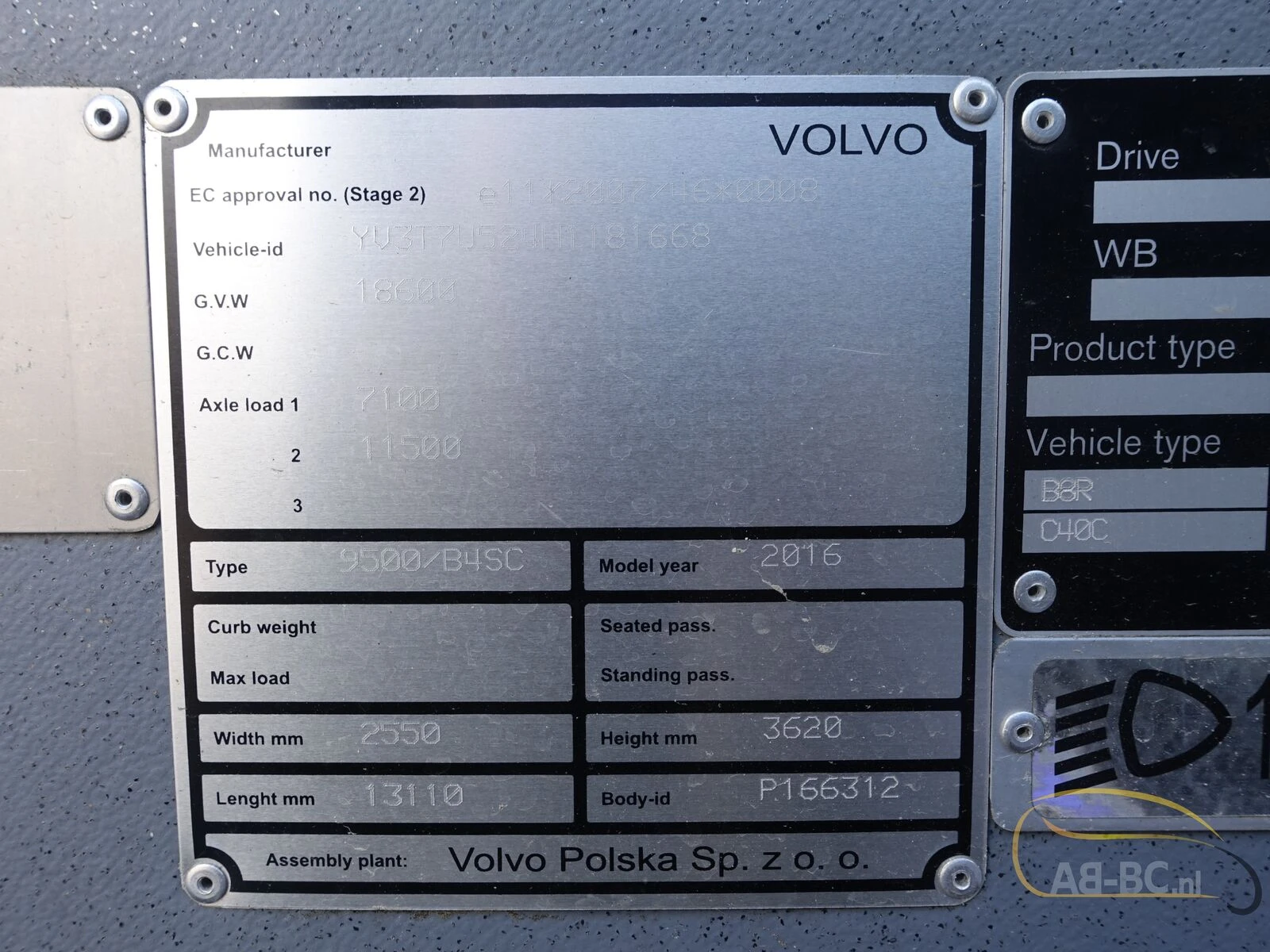 Volvo 9500 - 50 Seats, Euro 6 2016 afbeelding 42