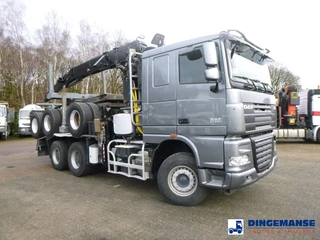 DAF XF 105.510 6x4 + Loglift F281S83 crane / timber truck + dolly 2012 imagen 2 miniatura