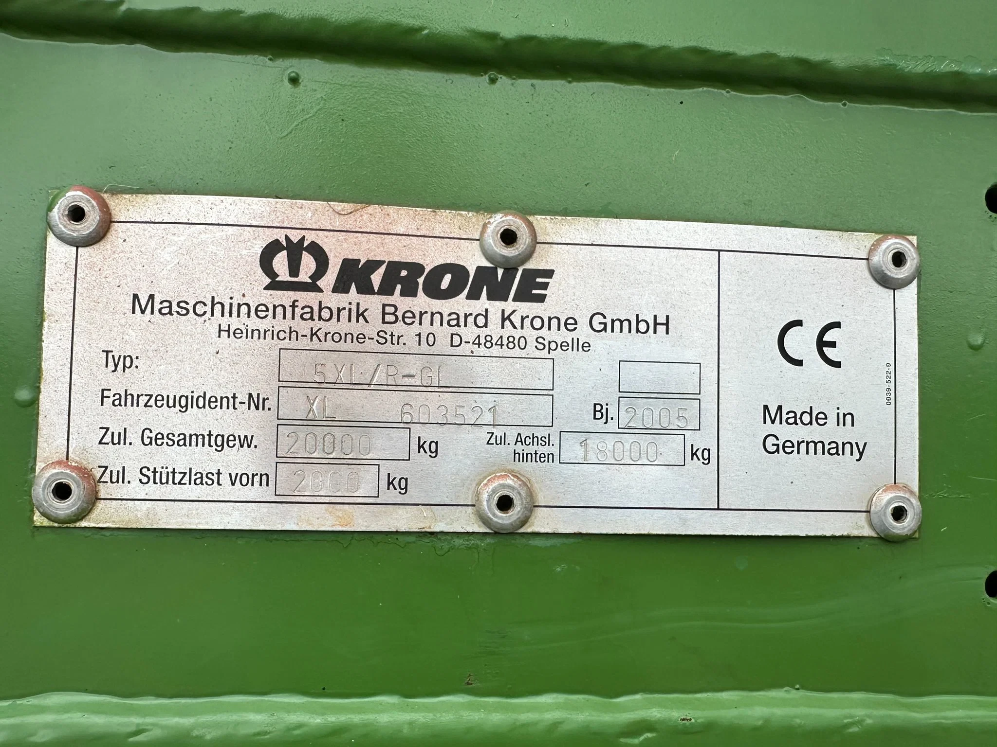 Krone 5XL/R-GL 2005 - Titan 5 XL / R-GL Opraapwagen afbeelding 17