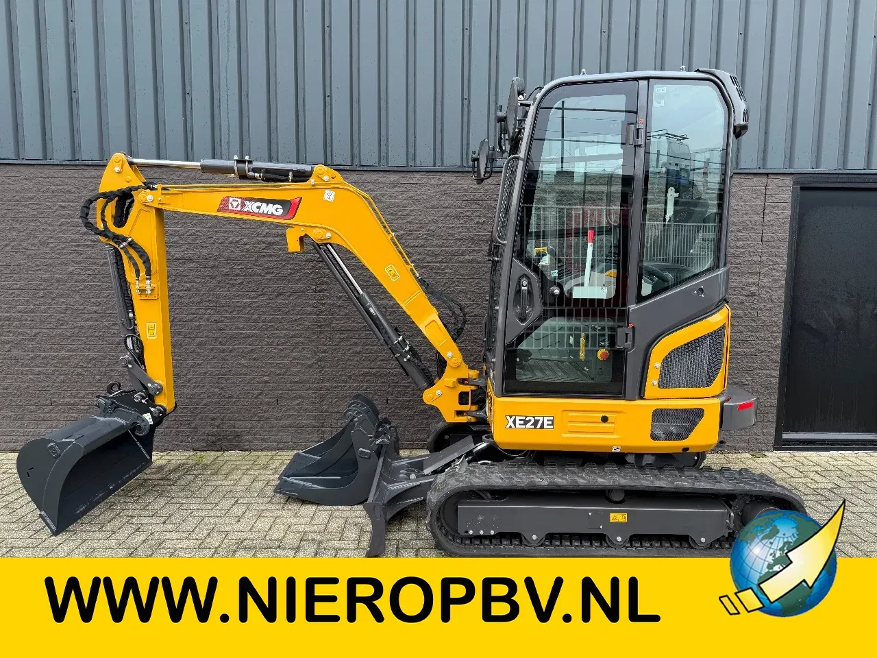 XCMG 2026 - XE27E PRO NIEUW Airco Snelwissel 3 Bakken Extra Functie KUBOTA MOTOR afbeelding 1