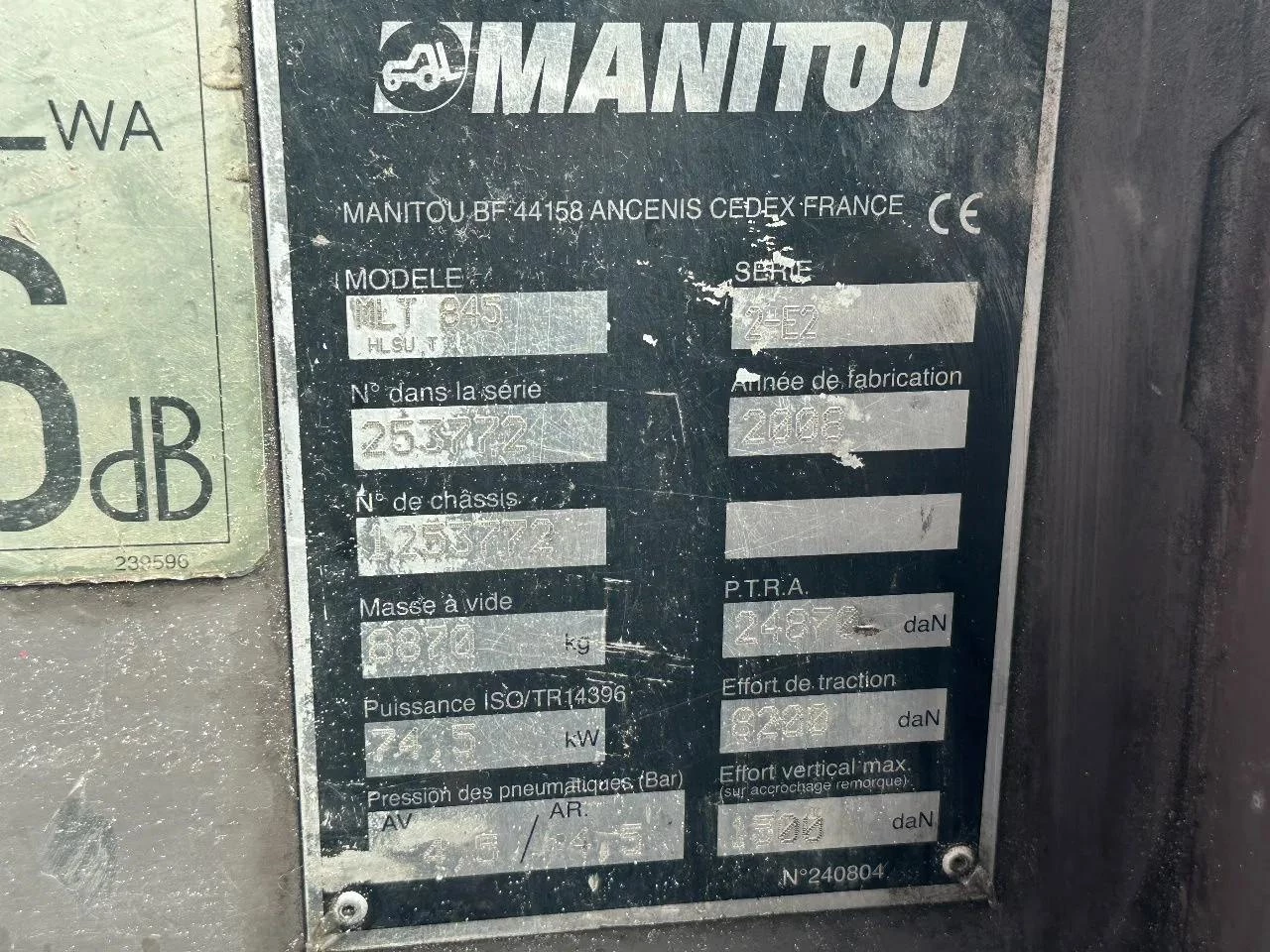Manitou MLT845 7401 uur CE 2008 imagen 16