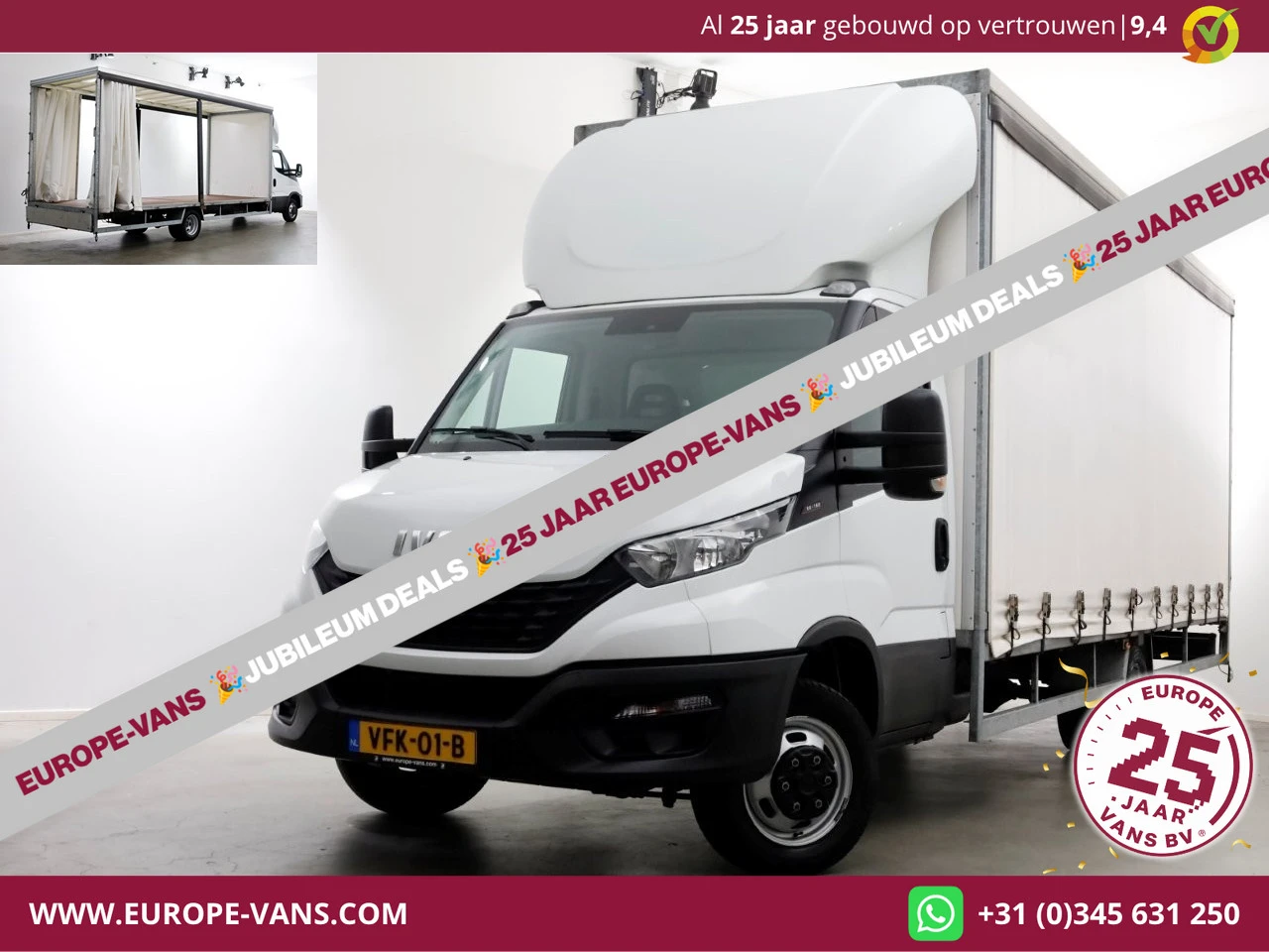 Iveco Daily 2020 - 50C16 3.0 160pk E6 WB475 XXXL Bakwagen met schuifzeilen L605cm 02-2020 afbeelding 1