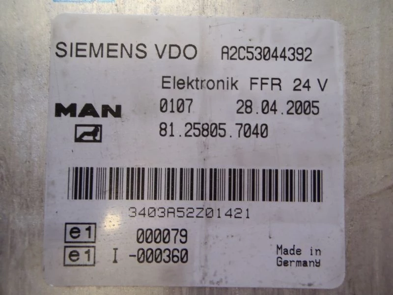 MAN 2005 - 81.25805-7040 FFR REGELEENHEID obrázek 2