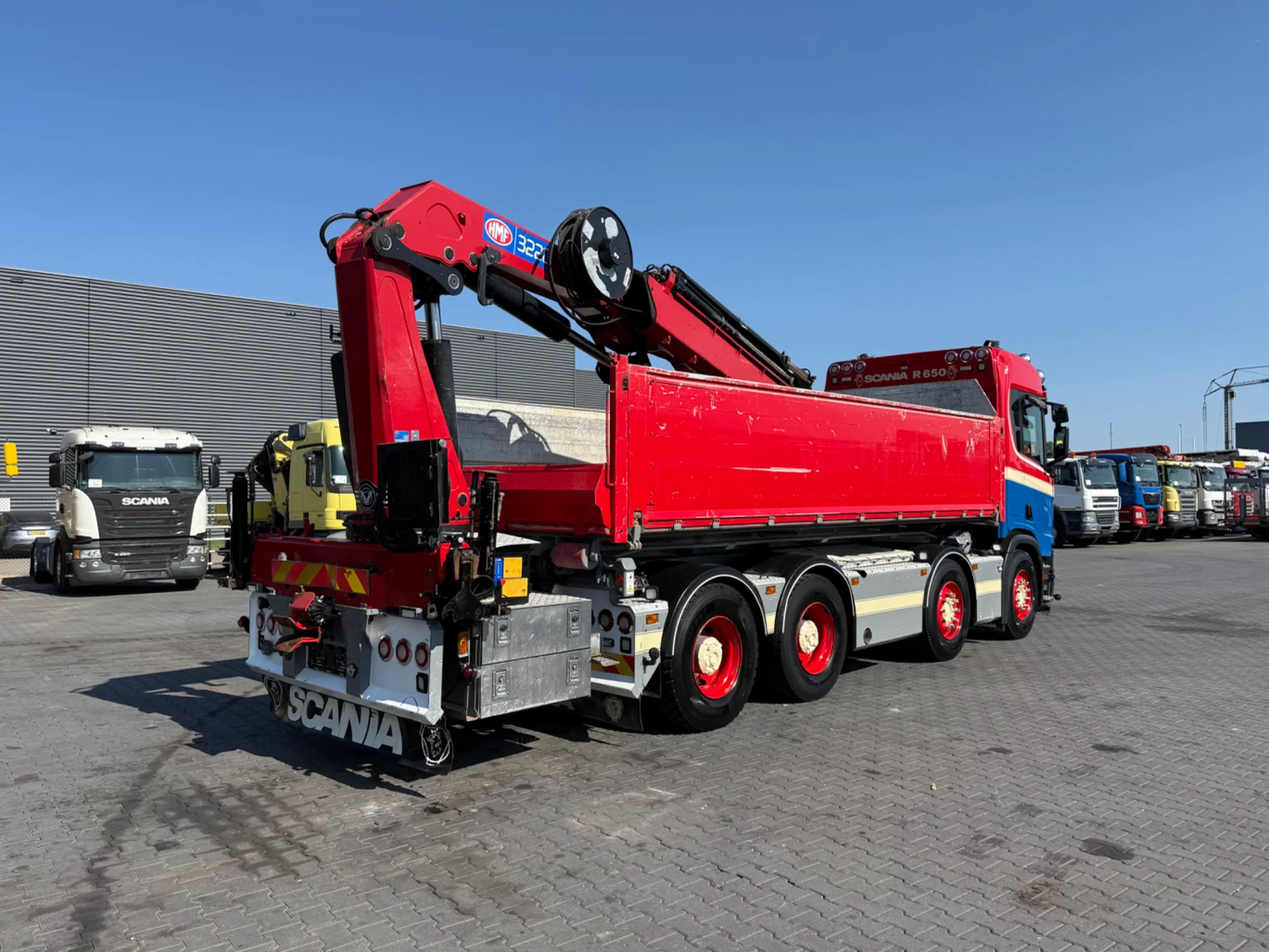 Scania R 2019 - R650 V8 B8x4NB / Euro 6 / HMF TF 324 / HMF 3220 K-RCS + Flyjib FJ600 K4 afbeelding 8